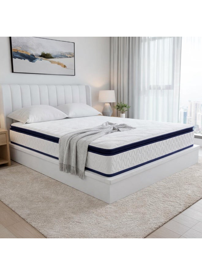 Rexal Home Delux 30 cm Pillow Top Bonnell Spring Mattress – Firm Ortho Medical Support, Motion Isolation, Spine Balance & Pressure Relief, King Size 180 × 200 cm - Image 2
